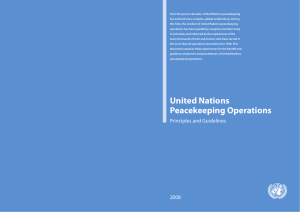 United Nations Peacekeeping Operations: Principles and Guidelines