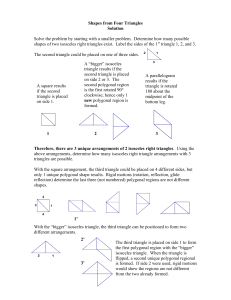 Shapes from Four Triangle Solution