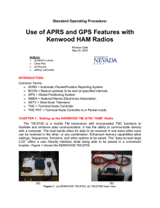 Use of APRS and GPS Features with Kenwood HAM Radios