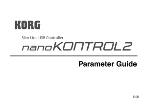 nanoKONTROL2 Parameter guide