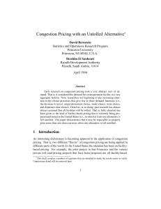 Congestion Pricing with an Untolled Alternative