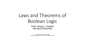 Laws and Theorems of Boolean Logic