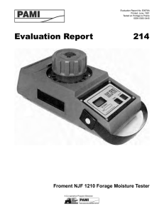 214 Froment NJF 1210 Forage Moisture Tester