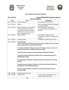 World Health Day 2016 Agenda - National Centre for Disease Control
