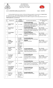 dvertisement for the different post under NHM dated