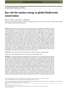 Key role for nuclear energy in global biodiversity conservation