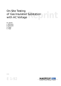 On- Site Testing of Gas Insulated Substation with AC Voltage