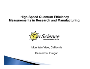 High-Speed Quantum Efficiency Measurements in