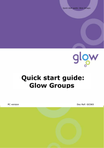Quick start guide - Glow Groups