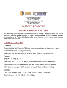 Sun Xtender Battery Sizing Tips