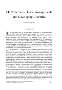 EU Preferential Trade Arrangements and Developing Countries