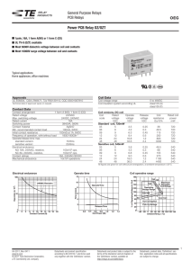 OEG General Purpose Relays PCB Relays Power PCB Relay OZ/OZT