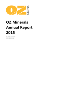 OZ Minerals Annual Report 2015