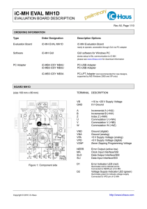 iC-MH EVAL MH1D EVALUATION BOARD DESCRIPTION - iC-Haus
