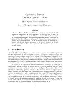 Optimizing Layered Communication Protocols