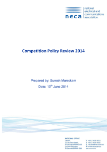 NECA - Competition Policy Review Issues Paper