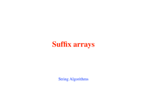 Suffix arrays
