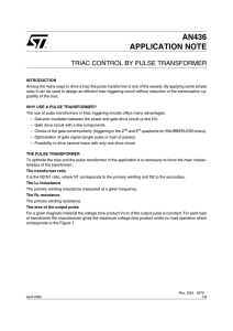triac control by pulse transformer