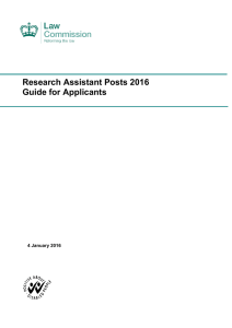 Research Assistant Posts 2016 Guide for