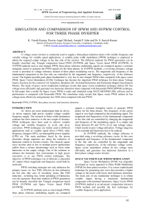 Simulation and comparison of SPWM and SVPWM control for three