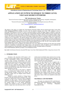 application of svpwm technique to three level voltage source inverter