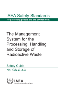 The Management System for the Processing, Handling and Storage