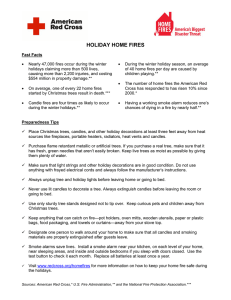 Holiday Home Fires Fact Sheet