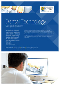 Dental Technology - University of Otago
