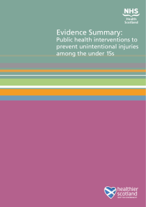 Evidence Summary: Public Health Interventions to Prevent