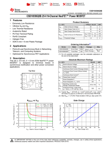25V N-Channel NexFETTM Power MOSFETs, CSD16556Q5B (Rev