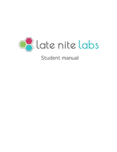 Student manual - Late Nite Labs