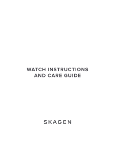 Watch Instructions