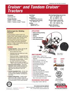 Cruiser Tractor Submerged Arc Welding Equipment
