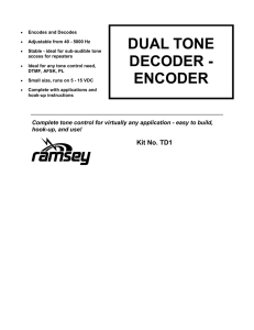 dual tone decoder - encoder