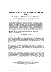 Electron Orbits in Solar Reconnecting Current Sheets