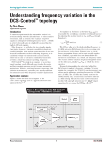 Understanding frequency variation in the DCS