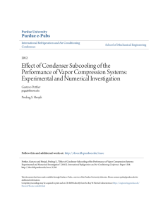 Effect of Condenser Subcooling of the Performance - Purdue e-Pubs