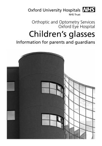 Children`s glasses - Oxford University Hospitals