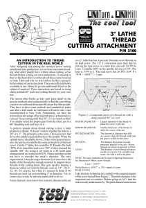 3" lathe thread cutting attachment