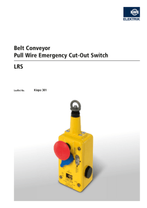 Belt Conveyor Pull Wire Emergency Cut