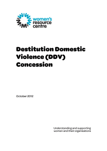 Destitution Domestic Violence (DDV) Concession