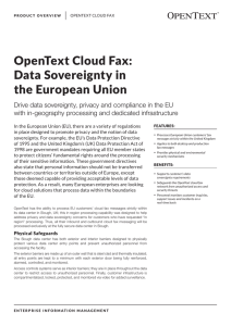 OpenText Cloud Fax: Data Sovereignty in the European Union