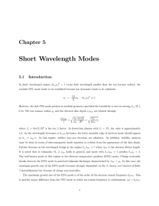 Chapter 5 Short Wavelength Modes