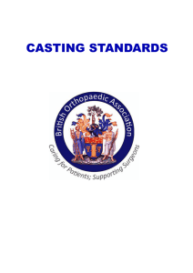 casting standards - British Orthopaedic Association