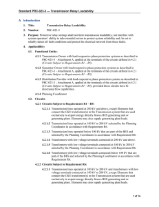 PRC-023-3 Transmission Relay Loadability