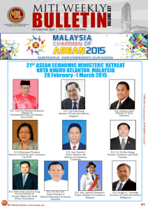 21ST ASEAN ECONOMIC MINISTERS` RETREAT KOTA BHARU