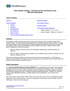 TCOC Analytic Package