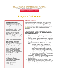 CCRP Program Guidelines - Collaborative Crop Research Program