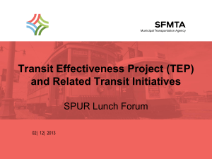 Transit Effectiveness Project (TEP) and Related Transit