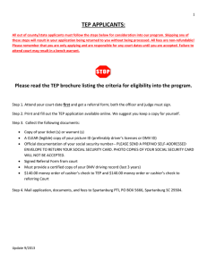tep applicants - Spartanburg County